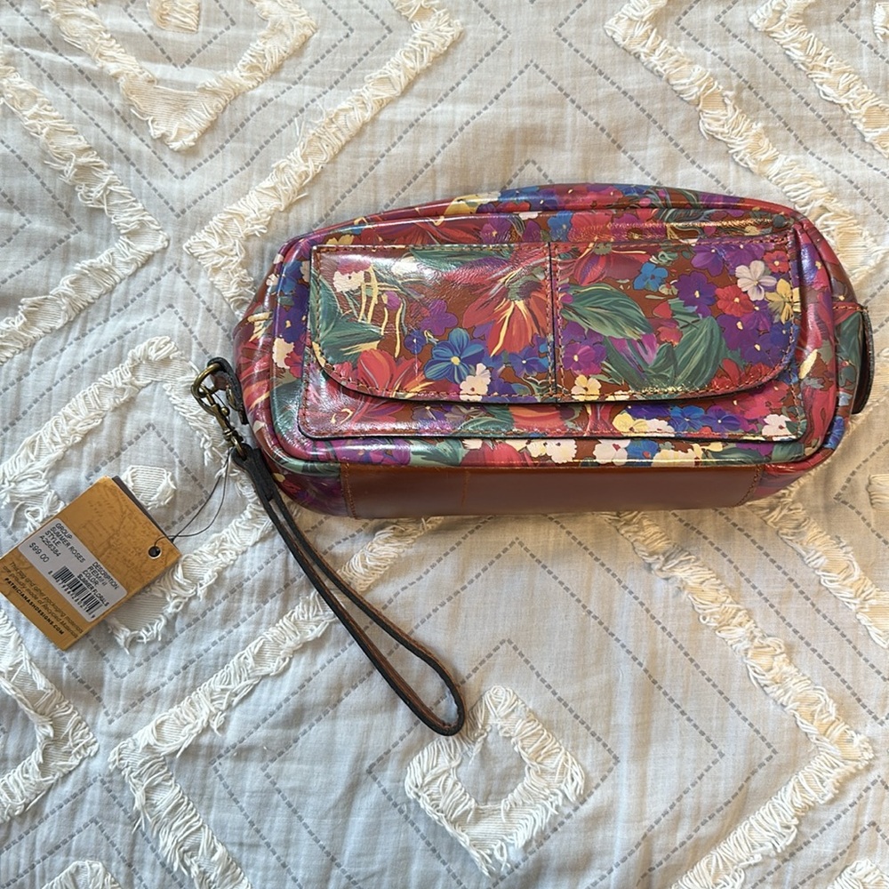 NWT Patricia Nash Remini Summer Florals Wristlet / Make Up Bag